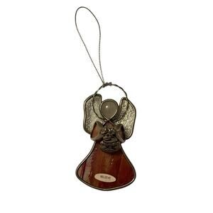 Ganz Stained Glass Santa Charm Angel Christmas Ornament Mi#EX 3096 Believe